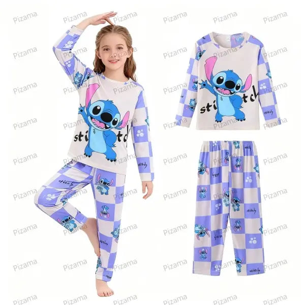 Sanrio Girls Pajama Sets Hello Kitty Sleepwear Kuromi Animal Cartoon Pyjamas for Kids Children’s Cinnamoroll Soft