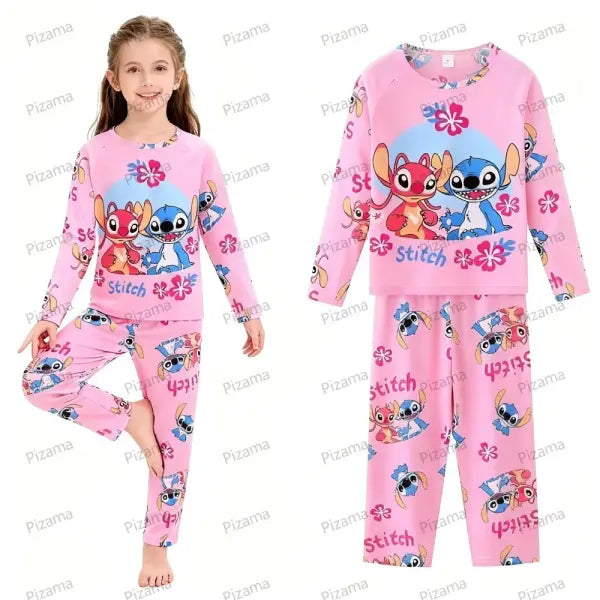 Sanrio Girls Pajama Sets Hello Kitty Sleepwear Kuromi Animal Cartoon Pyjamas for Kids Children’s Cinnamoroll Soft