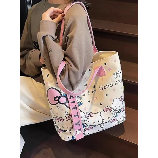 Sanrio Hello Kitty Large Capacity Shoulder Bag Cartoon Kt Cat Handbag Y2K Backpack Schoolbag Holiday Birthday Halloween