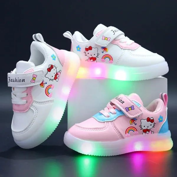 Sanrio Hello Kitty LED Shoes for Girls – Cute Summer Soft Bottom Sneakers