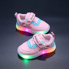 Sanrio Hello Kitty LED Shoes for Girls – Cute Summer Soft Bottom Sneakers - Himpall