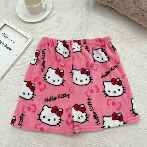 Sanrio Hello Kitty Y2K Kawaii Flannel Pajamas for Women - Himpall