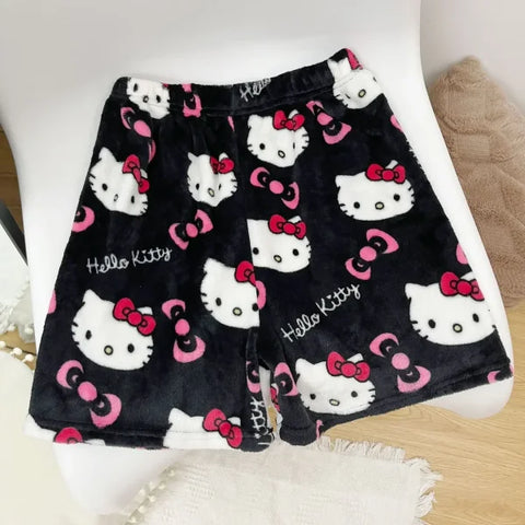 Sanrio Hello Kitty Y2K Kawaii Flannel Pajamas for Women - Himpall