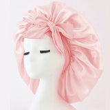 Adjustable Satin Silk Bonnet with Tie Band for Sleeping