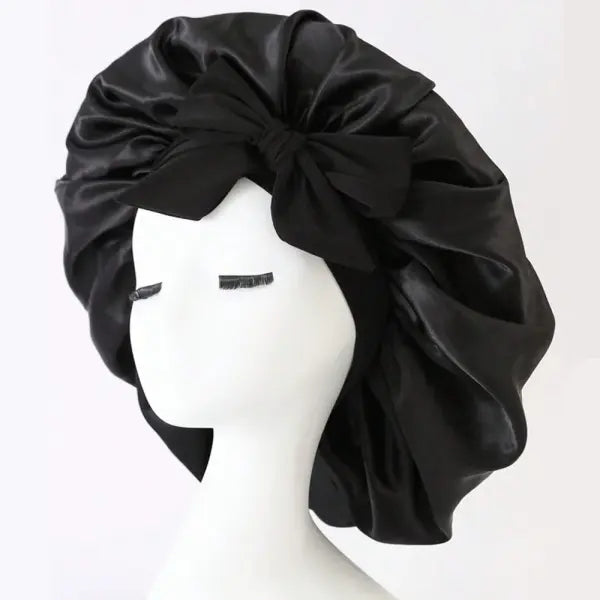 Adjustable Satin Silk Bonnet with Tie Band for Sleeping