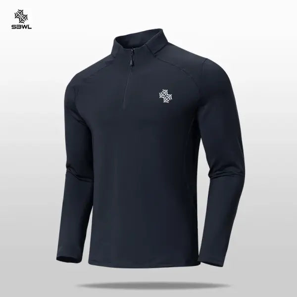 Cycling Hiking Men Long Sleeve Shirt Polyester Spandex Spring Autumn Winter Quick Dry Fitness - 88153Black / 4XL