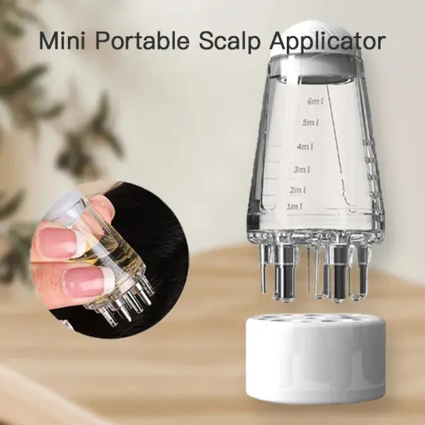 Scalp Applicator Hair Regrowth & Styling Solution Guide Comb Hexagon Head Oil Roller Ball Massage Comb Massage