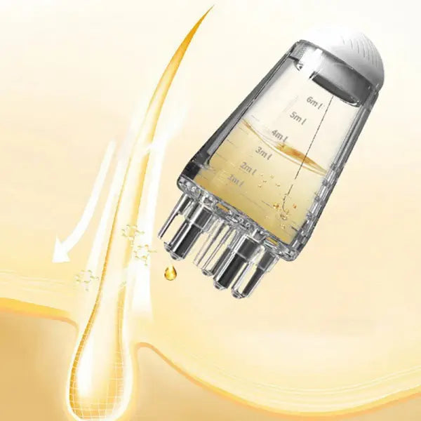 Scalp Applicator Hair Regrowth & Styling Solution Guide Comb Hexagon Head Oil Roller Ball Massage Comb Massage