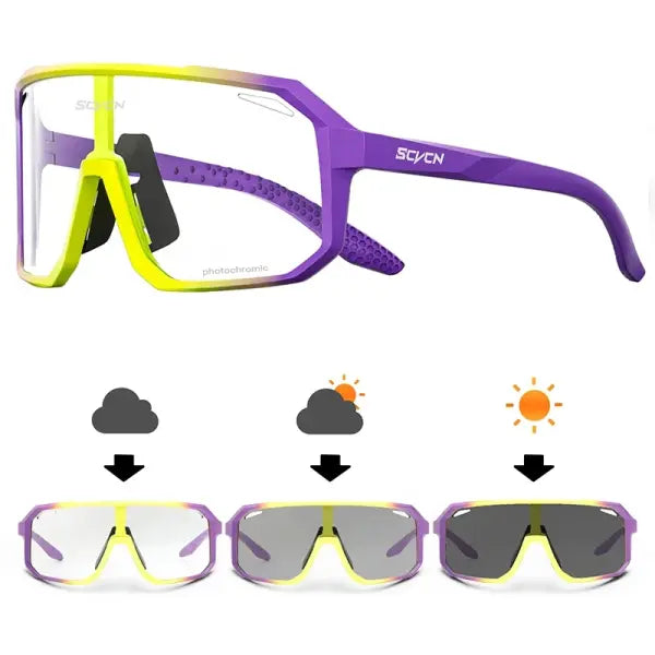 SCVCN Cycling Glasses UV400 TR90 Outdoor Sports MTB Sunglasses