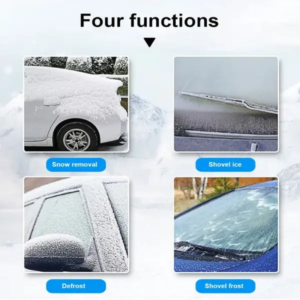 Car Ice Scraper & Snow Shovel – Winter Windshield Snow Removal Tool for Auto Cleaning - 1pc