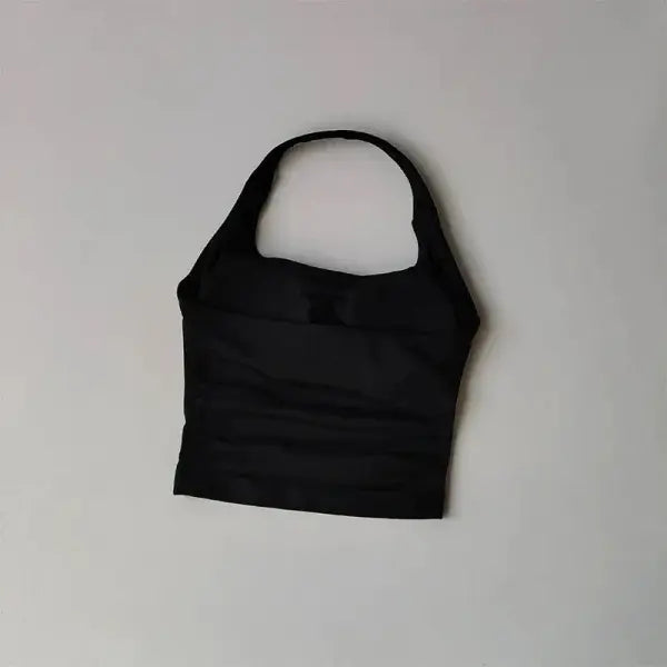 Seamless Halter Women Yoga Tank Top Padded Size Fitted Backless Gym Shirt