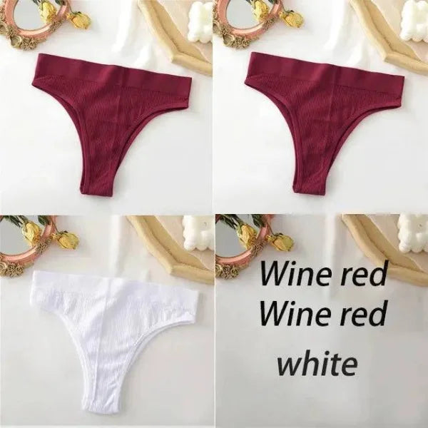 Seamless High Waisted Panties: Comfortable & Sexy Underpants Set 3PCS/Set - Set 10 / L-XL / 3PCS