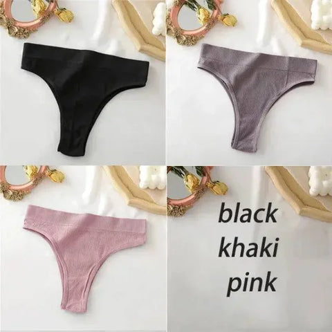 Seamless High Waisted Panties: Comfortable & Sexy Underpants Set 3PCS/Set - Set 16 / S-M / 3PCS