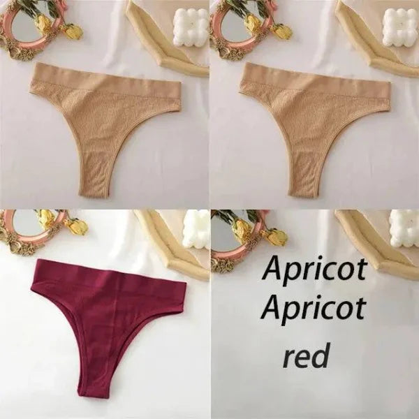 Seamless High Waisted Panties: Comfortable & Sexy Underpants Set 3PCS/Set - Set 17 / S-M / 3PCS