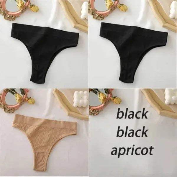 Seamless High Waisted Panties: Comfortable & Sexy Underpants Set 3PCS/Set - Set 22 / S-M / 3PCS