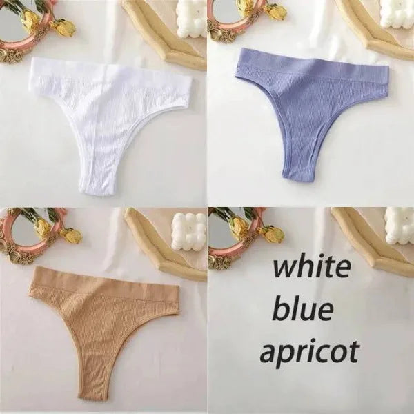 Seamless High Waisted Panties: Comfortable & Sexy Underpants Set 3PCS/Set - Set 27 / S-M / 3PCS