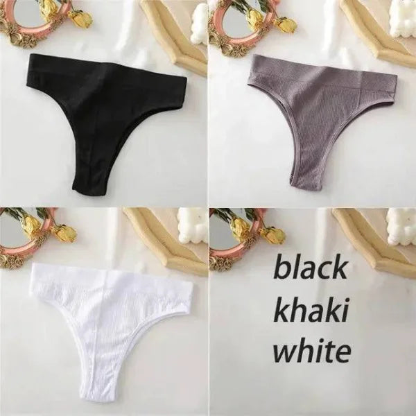Seamless High Waisted Panties: Comfortable & Sexy Underpants Set 3PCS/Set - Set 28 / S-M / 3PCS