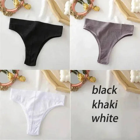 Seamless High Waisted Panties: Comfortable & Sexy Underpants Set 3PCS/Set - Set 28 / S-M / 3PCS