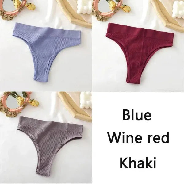 Seamless High Waisted Panties: Comfortable & Sexy Underpants Set 3PCS/Set - Set 3 / L-XL / 3PCS