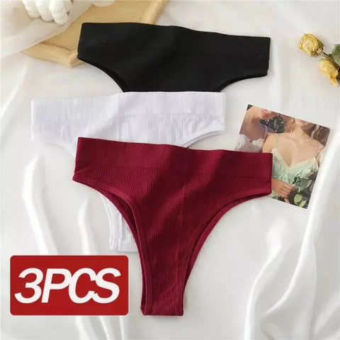 Seamless High Waisted Panties: Comfortable & Sexy Underpants Set 3PCS/Set