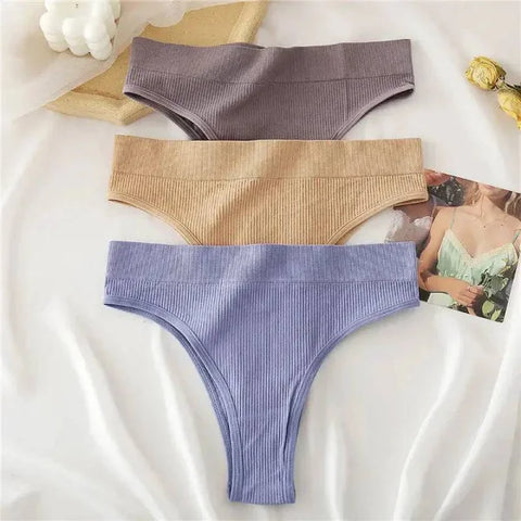 Seamless High Waisted Panties: Comfortable & Sexy Underpants Set 3PCS/Set