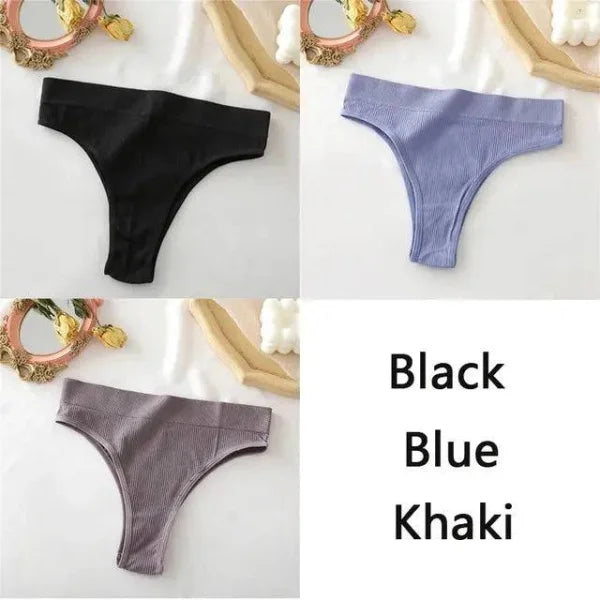 Seamless High Waisted Panties: Comfortable & Sexy Underpants Set 3PCS/Set - Set 7 / L-XL / 3PCS