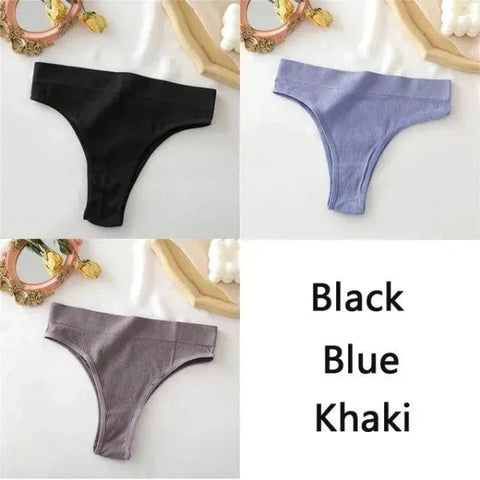 Seamless High Waisted Panties: Comfortable & Sexy Underpants Set 3PCS/Set - Set 7 / L-XL / 3PCS