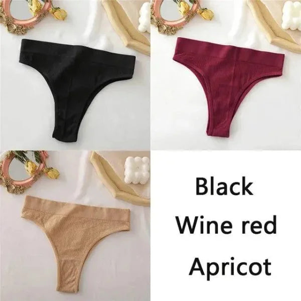 Seamless High Waisted Panties: Comfortable & Sexy Underpants Set 3PCS/Set - Set 9 / L-XL / 3PCS