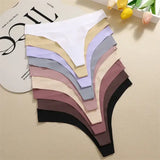 Seamless Ice Silk Underwear Panties 4PCS Stretchy Breathable Bikini