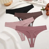 Seamless Ice Silk Underwear Panties 4PCS Stretchy Breathable Bikini