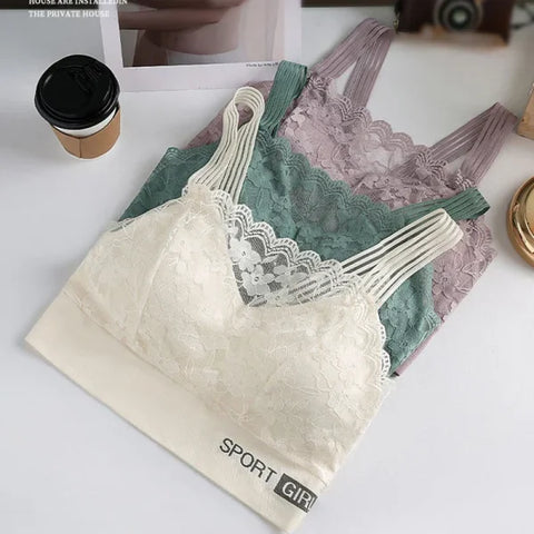 Seamless Lace Bra for Women – Large Size Comfort Sleep & Sports Tube Top