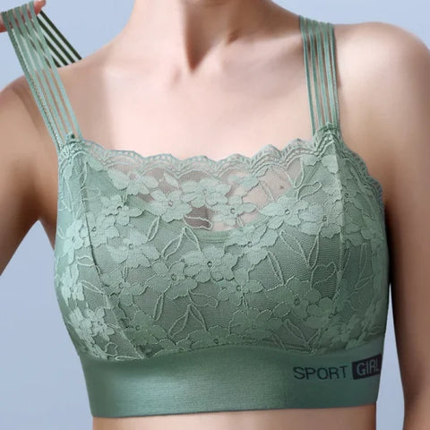 Seamless Lace Bra for Women – Large Size Comfort Sleep & Sports Tube Top