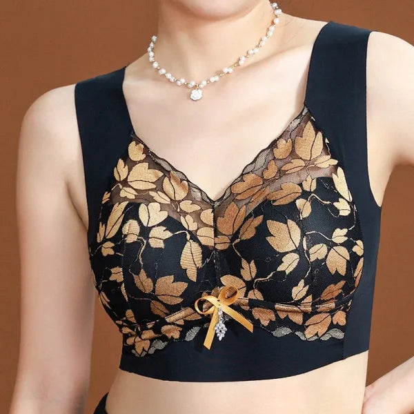 Seamless Lace Bra with Wire Free Mold Cup Design