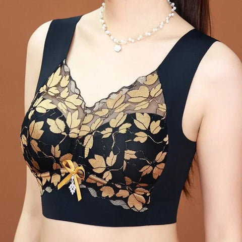 Seamless Lace Bra with Wire Free Mold Cup Design