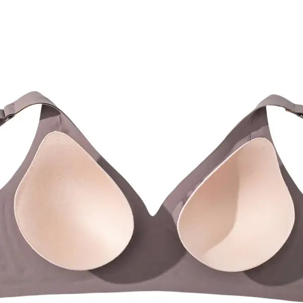 Seamless Mold Cup Wireless Bras 2-Pack Soft Padded Deep V Lingerie