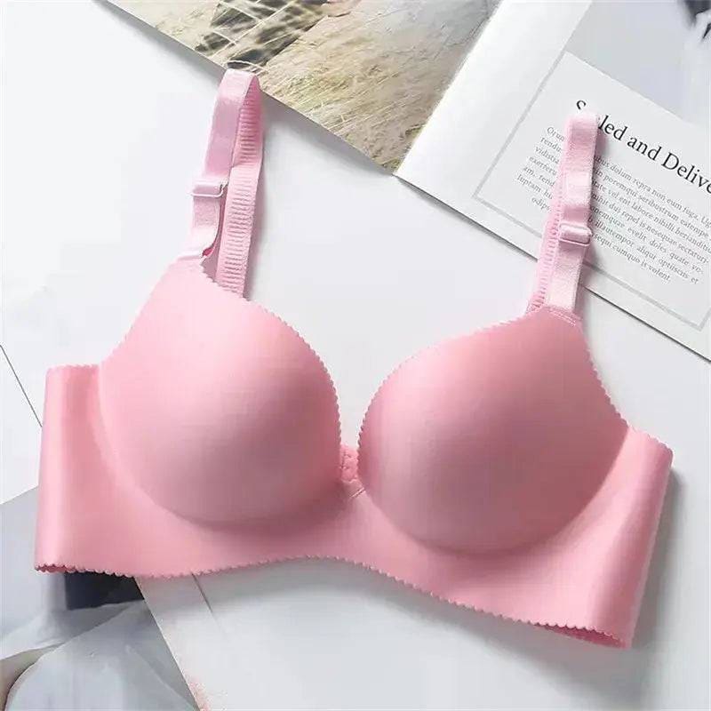 Seamless Push-Up Bras - Best Wireless Bras for Comfort & Style - A01 pink / B / 32(70)