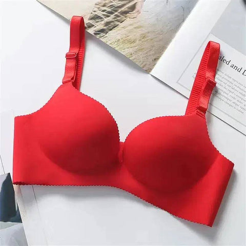 Seamless Push-Up Bras - Best Wireless Bras for Comfort & Style - A01 red / C / 38(85)