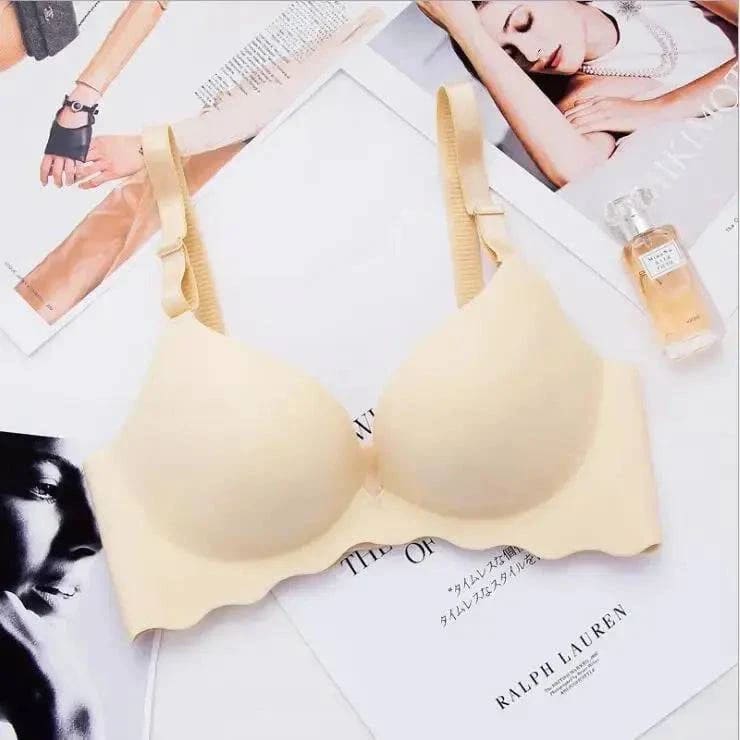 Seamless Push-Up Bras - Best Wireless Bras for Comfort & Style - A02 beige / C / 34(75)