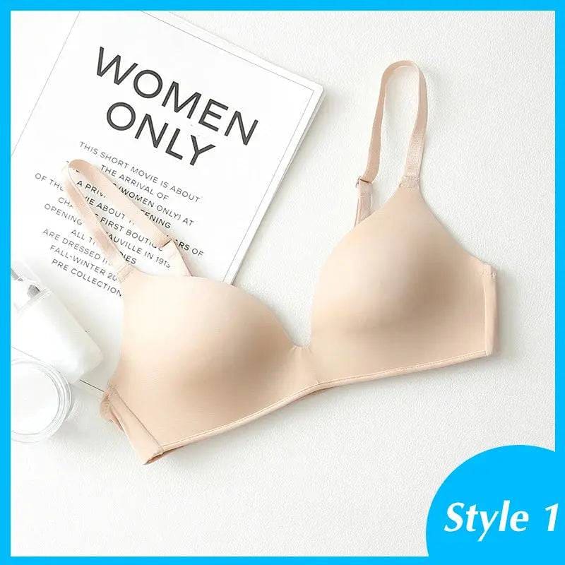 Seamless Push-Up Bras: Wire-Free A B Cup Sexy Bralette - style 1 skin / A / 70