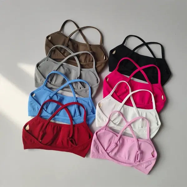 Seamless Sports Bra Shockproof Back Yoga Crop Top Fitness Style