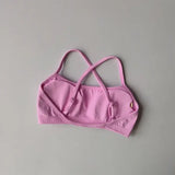 Seamless Sports Bra Shockproof Back Yoga Crop Top Fitness Style - Pink / L