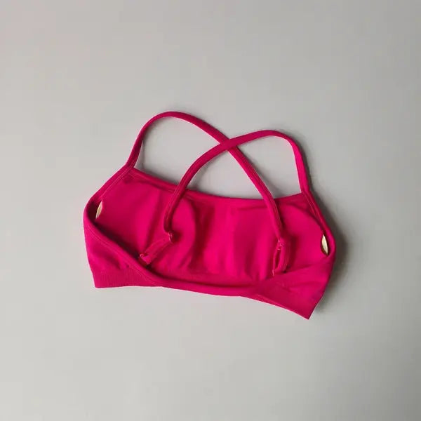 Seamless Sports Bra Shockproof Back Yoga Crop Top Fitness Style - YeMei / L