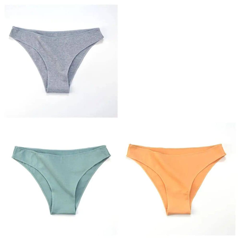 Seamless Underwear - Soft Cotton Low Rise Briefs for Women (3Pcs Set) - Set 9 / XXL / Set