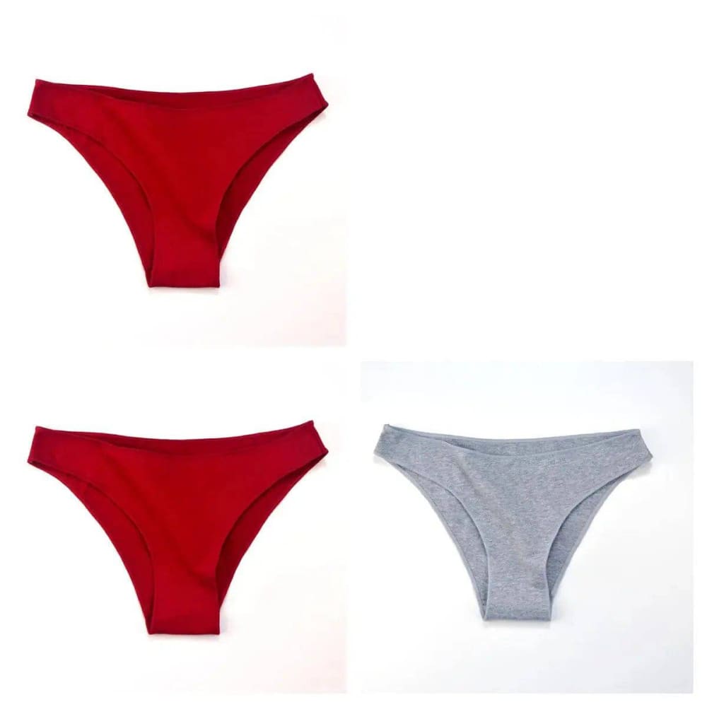 Seamless Underwear - Soft Cotton Low Rise Briefs for Women (3Pcs Set) - Set 26 / M / Set