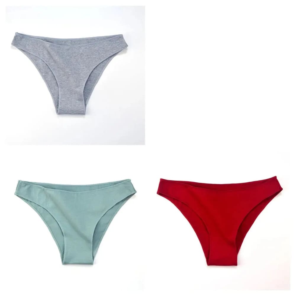 Seamless Underwear - Soft Cotton Low Rise Briefs for Women (3Pcs Set) - Set 16 / XL / Set