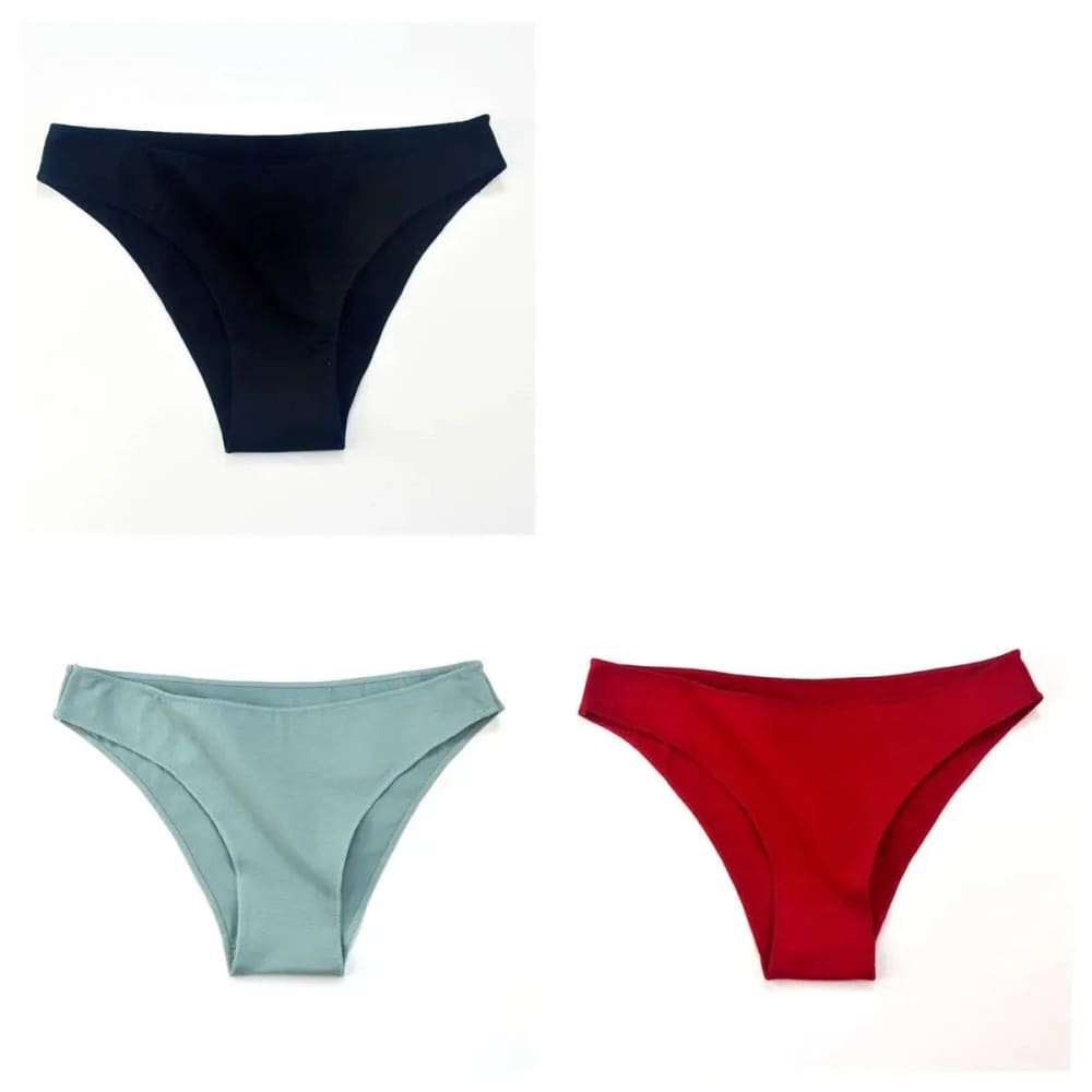 Seamless Underwear - Soft Cotton Low Rise Briefs for Women (3Pcs Set) - Set 18 / M / Set