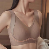 Seamless Wireless Push-Up Bra - Soft Comfort Lingerie with Side-Smoothing Lift