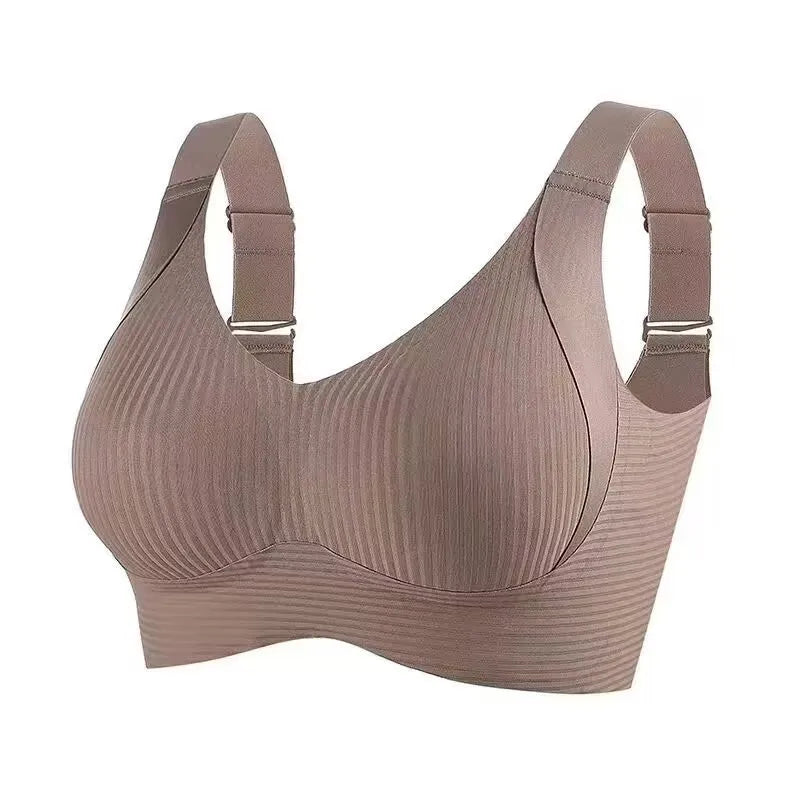 Seamless Wireless Push-Up Bra - Soft Comfort Lingerie with Side-Smoothing Lift