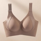 Seamless Wireless Push-Up Bra - Soft Comfort Lingerie with Side-Smoothing Lift