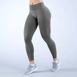Seamless Women Solid Waist Yoga Pants Three-section Waist Sexy Hip-lifting Tight Sports Pants Fitness Exercise Yoga